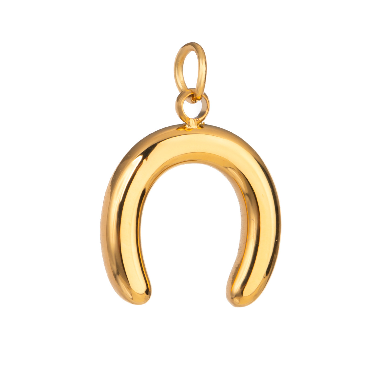 Gold color / 1 Piece Simple Series Inverted U Shape Stainless Steel 18K Gold Color Plated Women's Pendants Picture12